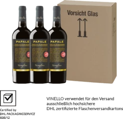 3er Vorteils-Weinpaket - Papale Linea Oro Primitivo Di Manduria - Varvaglione -Chevalier Wine Geschaft 3er papale linea oro primitivo arvaglione versand