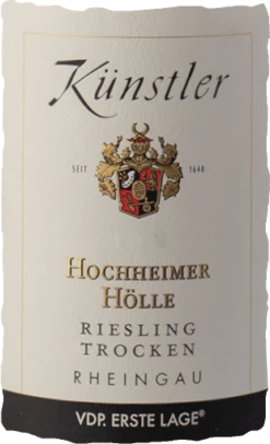 Hochheimer Hölle Riesling Trocken - Künstler -Chevalier Wine Geschaft 540465 label