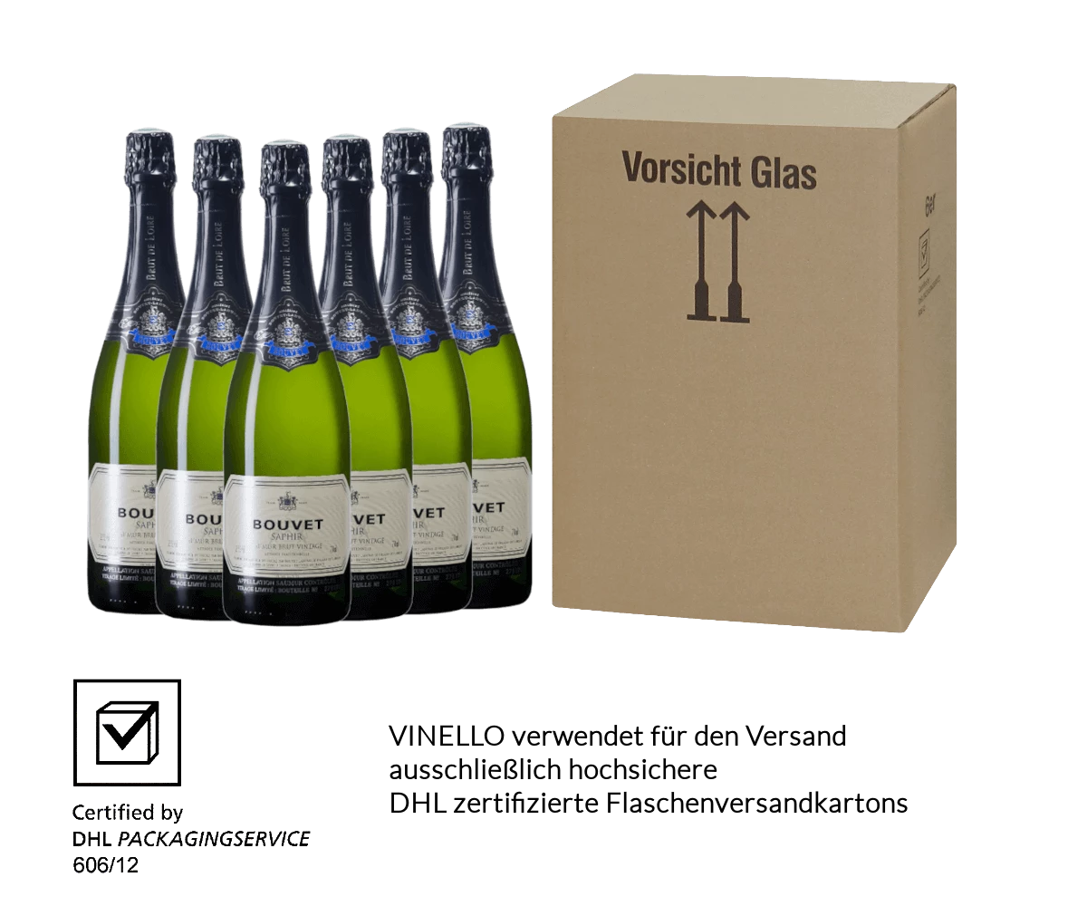 6x Vorteils-Weinpaket Crémant Saphir Saumur Brut - Bouvet Ladubay 5 6x Vorteils-Weinpaket Crémant Saphir Saumur Brut - Bouvet Ladubay - Image 3