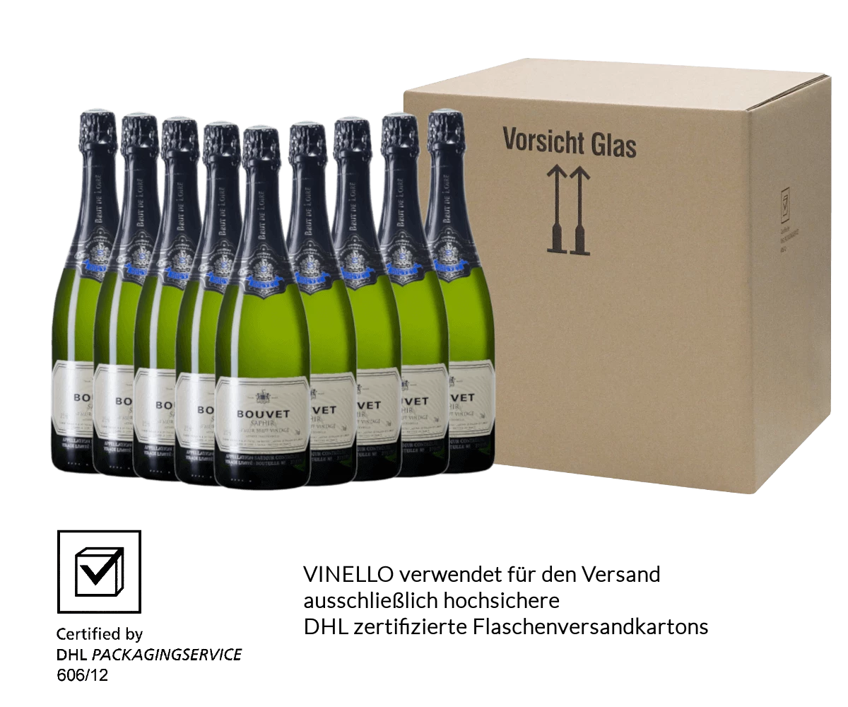 9x Vorteils-Weinpaket Crémant Saphir Saumur Brut - Bouvet Ladubay 5 9x Vorteils-Weinpaket Crémant Saphir Saumur Brut - Bouvet Ladubay - Image 3