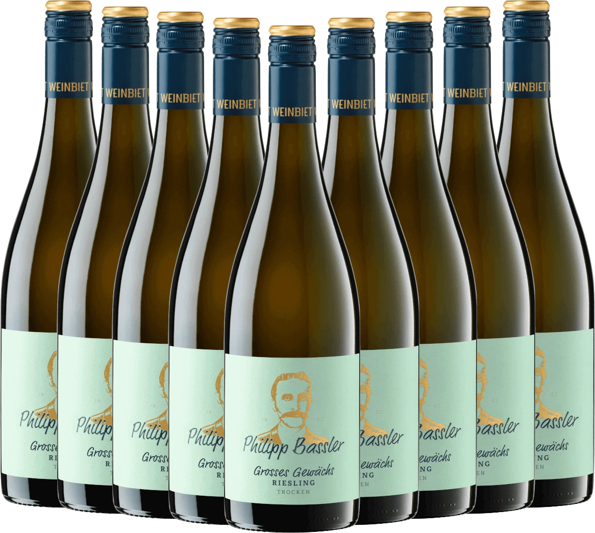 9x Vorteils-Weinpaket Philipp Bassler Grosses Gewächs Riesling Trocken - Weinbiet Manufaktur 3 9x Vorteils-Weinpaket Philipp Bassler Grosses Gewächs Riesling Trocken - Weinbiet Manufaktur