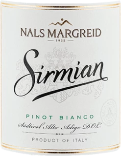 Sirmian Pinot Bianco - Nals Margreid -Chevalier Wine Geschaft Sirmian Pinot Bianco Nals Margreid Etikett