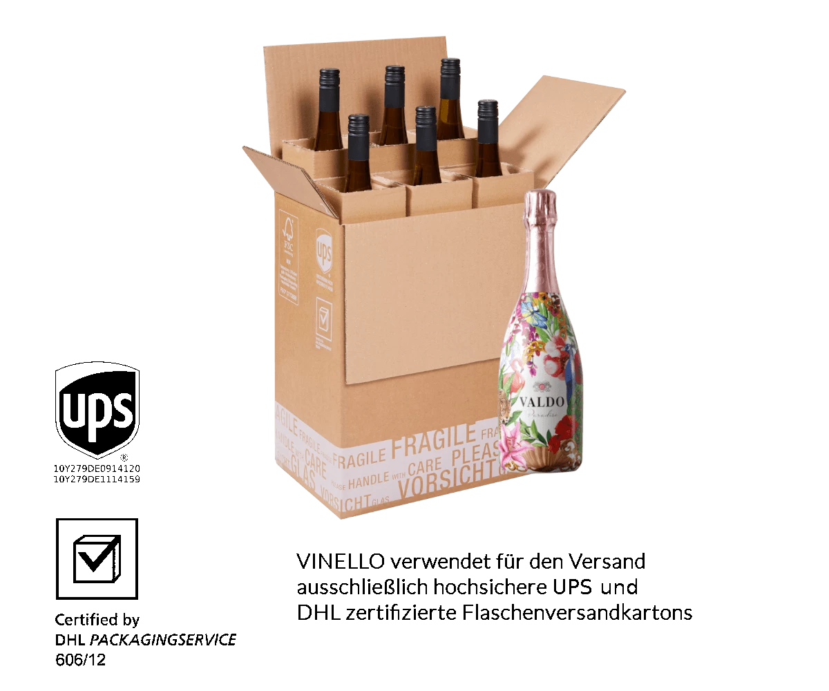 6er Vorteils-Weinpaket - Paradise Spumante Rosé - Valdo 3 6er Vorteils-Weinpaket - Paradise Spumante Rosé - Valdo