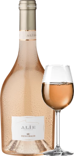 6er Vorteils-Weinpaket - Alìe Rosé Toscana IGT - Frescobaldi -Chevalier Wine Geschaft alie rose toscana igt frescobaldi glas
