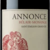 Annonce Grand Cru Saint-Emilion AOC - Château Bélair Monange -Chevalier Wine Geschaft annonce de belair monange