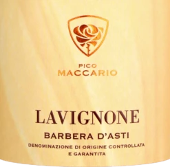 Lavignone Barbera D'Asti DOCG In GP - Pico Maccario -Chevalier Wine Geschaft barbera d asti lavignone docg pico maccario label
