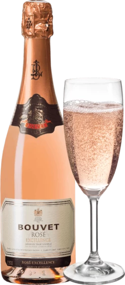 3er Vorteils-Weinpaket - Crémant Brut Rosé Excellence - Bouvet Ladubay -Chevalier Wine Geschaft bouvet brut rose excellence glas 2