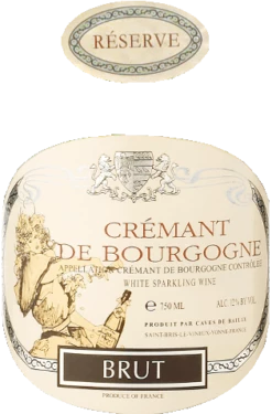 Crémant De Bourgogne Brut Réserve AOC - Caves De Marsigny