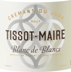 Crémant Du Jura Blanc De Blancs Brut AOC - Tissot-Maire -Chevalier Wine Geschaft cremant du jura blanc de blancs brut aoc tissot maire label