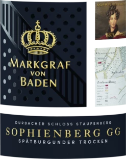 Durbacher Schlossberg Sophienberg Spätburgunder - Weingut Markgraf Von Baden 5 Durbacher Schlossberg Sophienberg Spätburgunder - Weingut Markgraf Von Baden -Chevalier Wine Geschaft durbacher schlossberg sophienberg spaetburgunder weingut markgraf von baden label