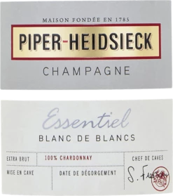 Essentiel Blanc De Blancs - Champagnes Piper-Heidsieck -Chevalier Wine Geschaft essentiel blanc de blancs champagnes piper heidsieck label