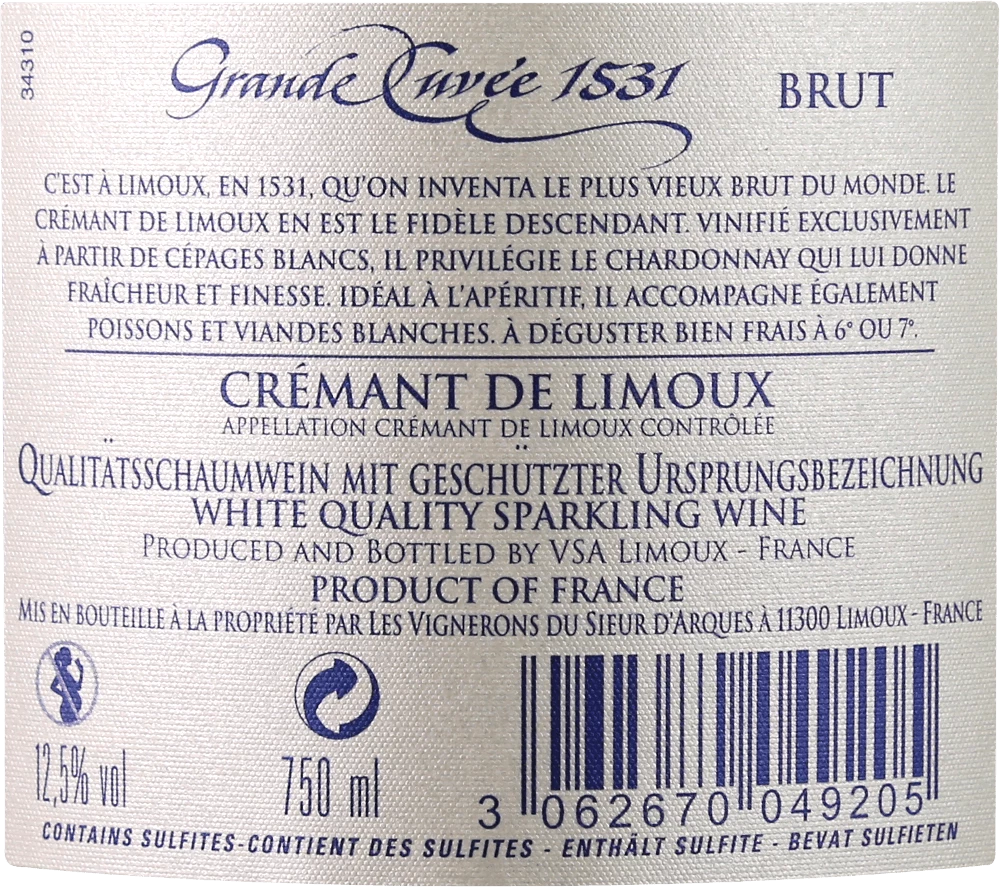 Aimery Grande Cuvée 1531 Crémant Brut - Sieur D'Arques 4 Aimery Grande Cuvée 1531 Crémant Brut - Sieur D'Arques - Image 2