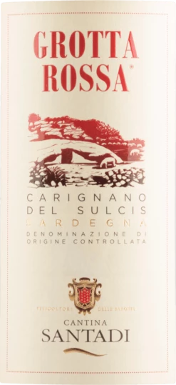 Grotta Rossa DOC - Cantina Di Santadi -Chevalier Wine Geschaft grotta rossa cantina di santadi etikett