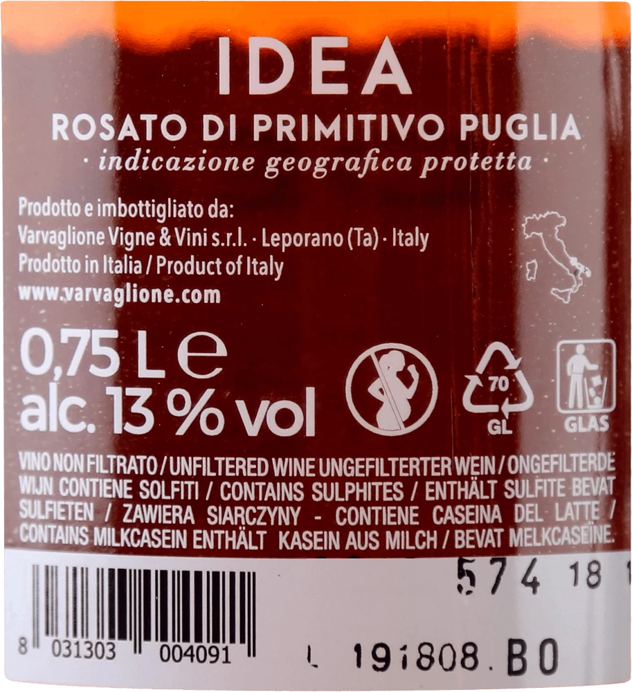 IDEA Rosa Di Primitivo Di Puglia IGP - Varvaglione 5 IDEA Rosa Di Primitivo Di Puglia IGP - Varvaglione - Image 3