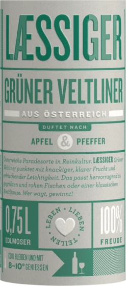 Grüner Veltliner - Laessiger 5 Grüner Veltliner - Laessiger -Chevalier Wine Geschaft laessiger gruner veltliner etikett 3