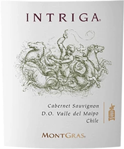 Intriga Cabernet Sauvignon - Vina Montgras -Chevalier Wine Geschaft montgras intriga etikett