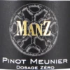Pinot Meunier Sekt Dosage Zéro - Weingut Manz -Chevalier Wine Geschaft pinot meunier sekt dosage zero weingut manz label