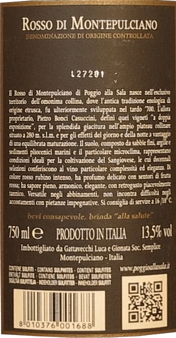 Rosso Di Montepulciano DOC - Poggio Alla Sala 4 Rosso Di Montepulciano DOC - Poggio Alla Sala - Image 2