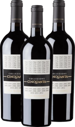 Collezione Cinquanta Vino Rosso D'Italia - Cantine San Marzano 3x Vorteilspaket -Chevalier Wine Geschaft san marzano collezione cinquanta 3er