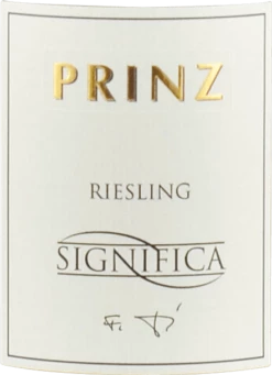 Significa Riesling - Weingut Prinz -Chevalier Wine Geschaft significa riesling weingut prinz label
