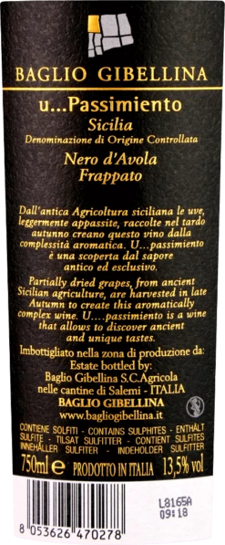 U...Passimiento DOC - Baglio Gibellina